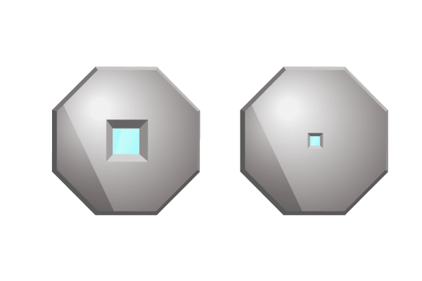 Effect of window size on the window of silicon nitride films